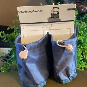 NWT Travel Cup holder with luggage sleeves  - gray